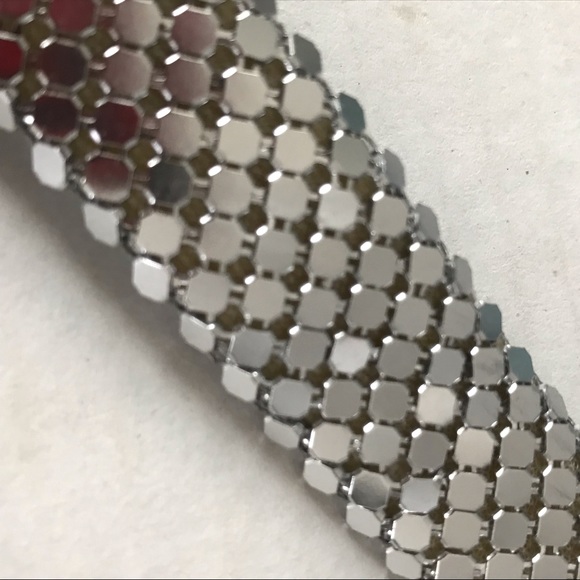 Silver Belt Shiny Bling w/ Etched Buckle and Tip - Picture 4 of 12